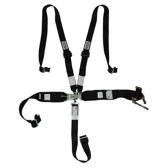Hooker 5-pt Harness System Hans LL USD Rachet Adj Blk HRH53100