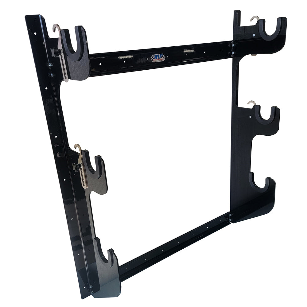 Hepfner Racing Products Axle Rack Wall Mount 1 Rear and 2 Fronts Blk HRPHRP6776-BLK