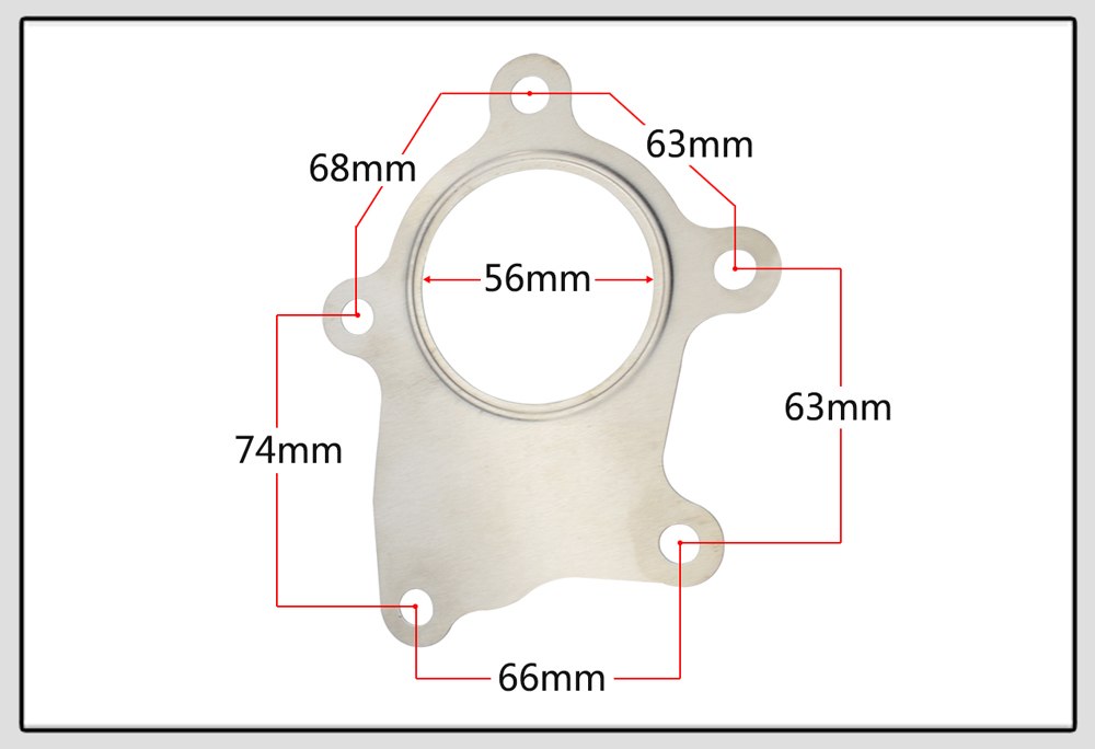 T3/T4 Turbo Discharge Gasket Stainless Steel 304 Gasket A/R.63 Discharge Gasket