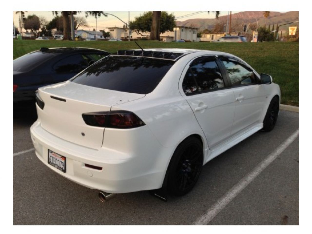 BLOX Racing Mitsubishi Lancer Vortex Generator - ABS, Black