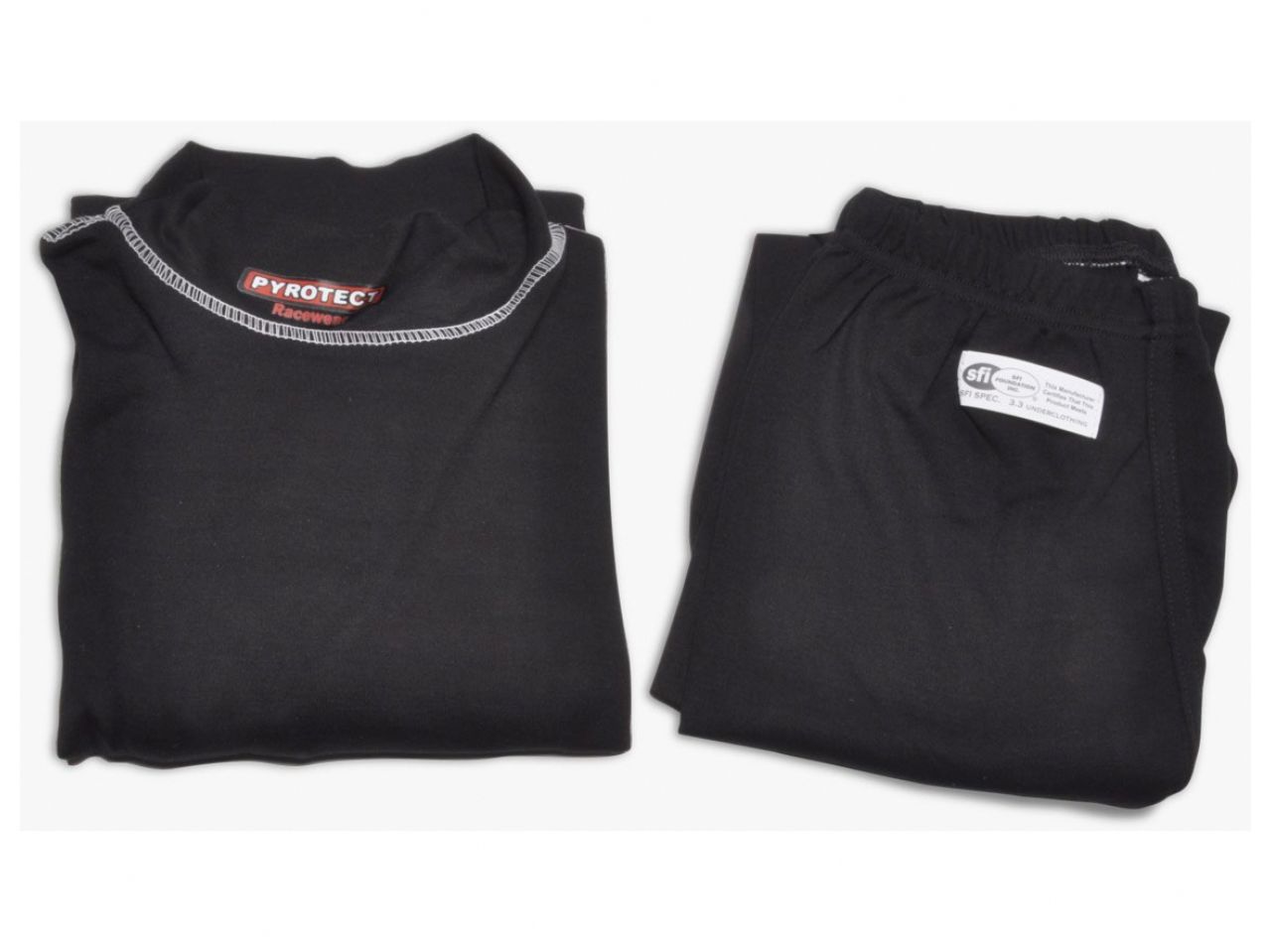 Pyrotect Sport Innerwear, Long Sleeves, SFI Rated, Black, Large