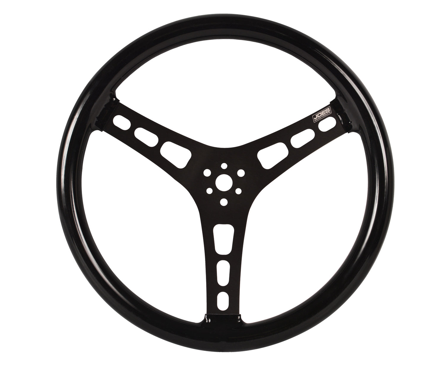 Joes Racing Products Steering Wheel 15in Flat Rubber Coated w/ Black JOE13535-CB