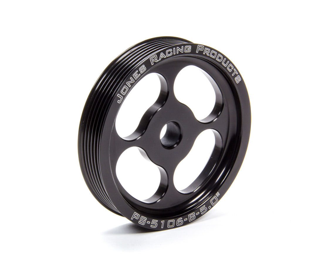 Jones Racing Products P/S Pulley 6 Groove Serpentine 5in Press Fit JRPPS-5106-B-5.000