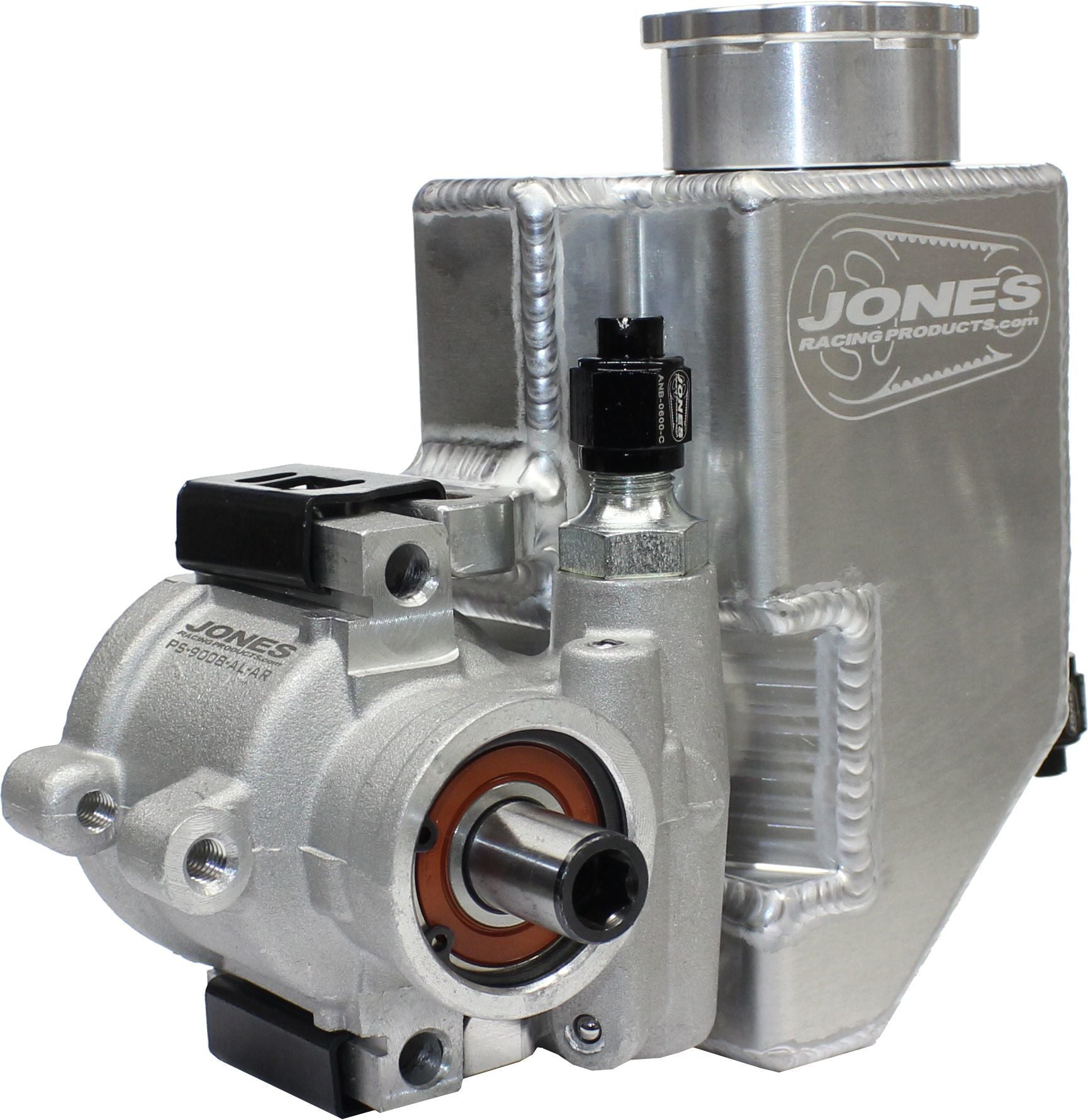 Jones Racing Products Alum Mini P/S Pump with Alum Reservoir JRPPS-9008-AL-AR