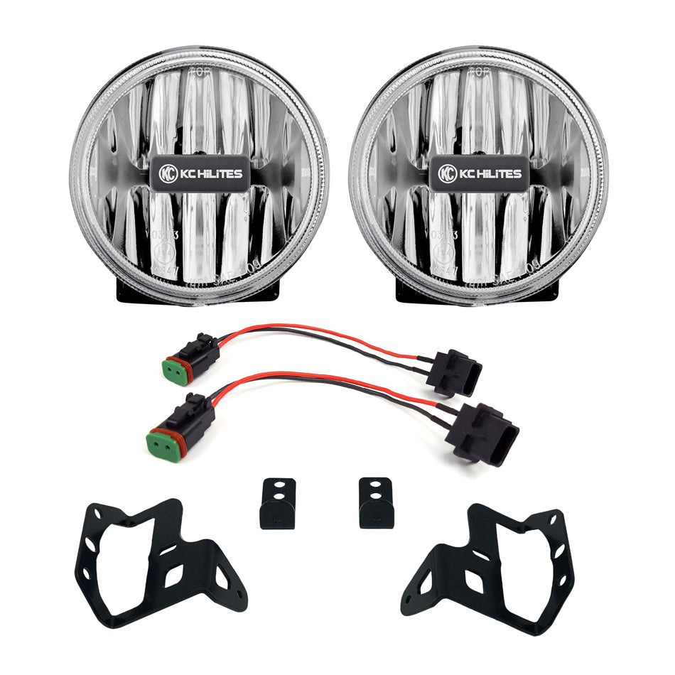 KC HiLiTES 18- Jeep Wrangler JL G4 LED Clear Fog System KCH502