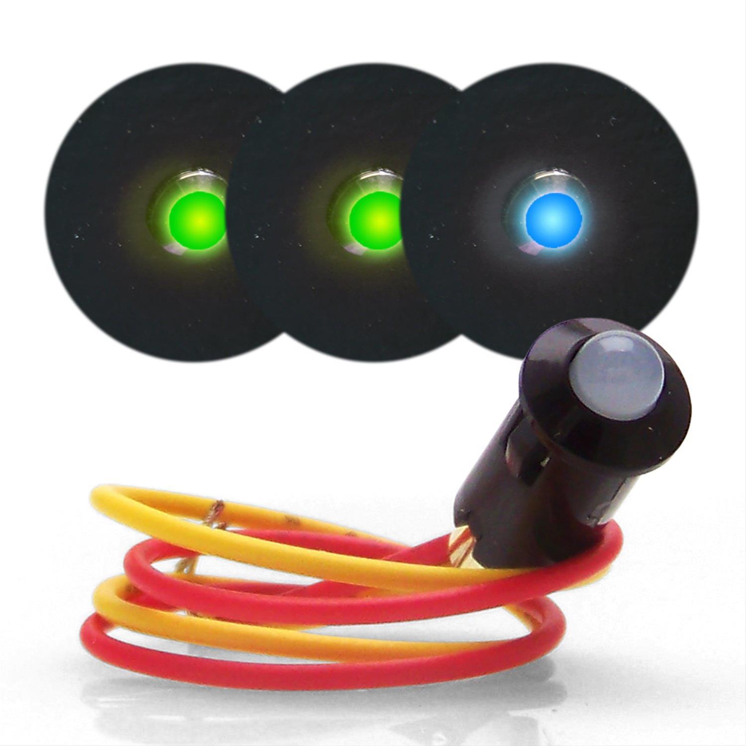 Keep It Clean Wiring 12V LED Dash Indicator Lights 2 Green 1 Blue KICKICSWIND2DASH