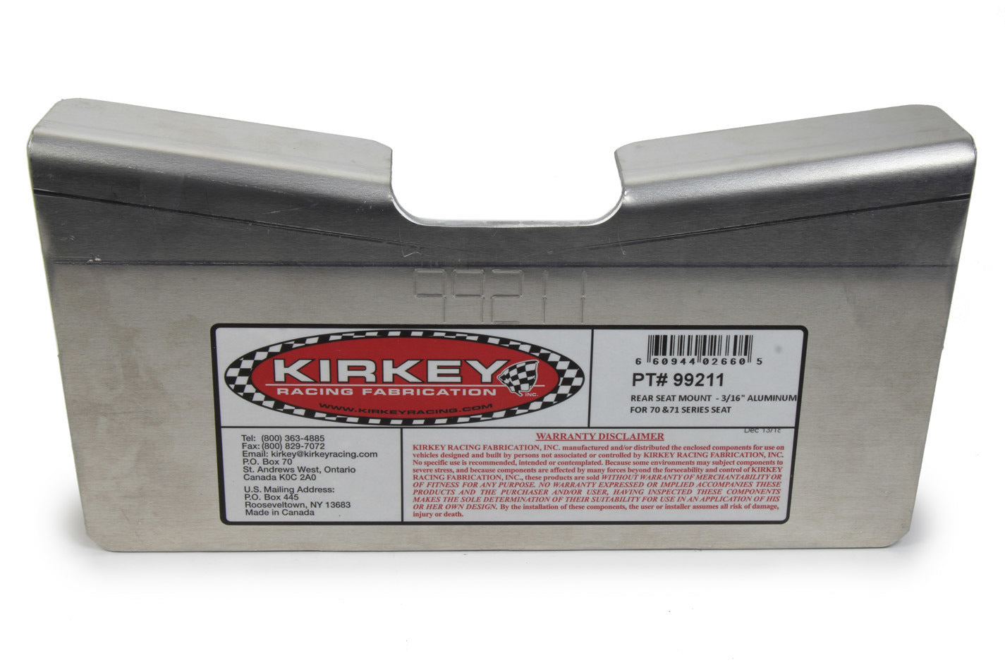 Kirkey Seat Mount Rear for 70 & 71 Series Seats KIR99211