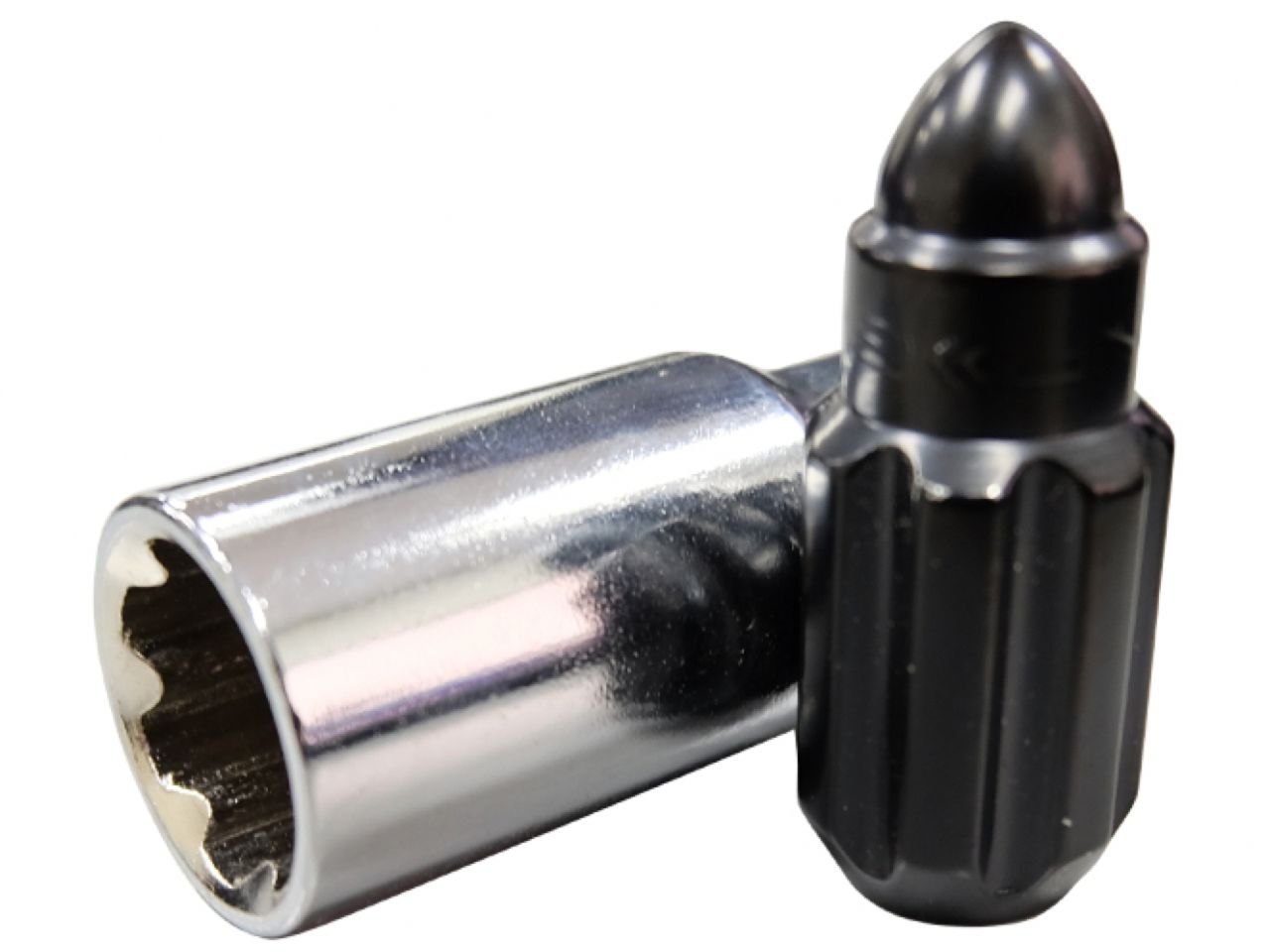 NRG M12 x 1.25 Steel Lug Nut Set Bullet Shape 21 pc Black W/ Lock Key