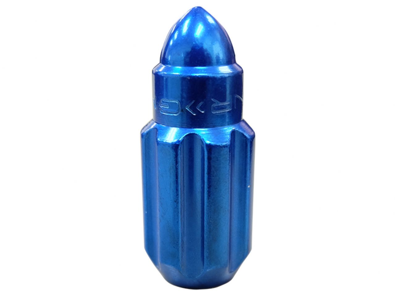 NRG M12 x 1.25 Steel Lug Nut Set Bullet Shape 21 pc Blue W/ Lock Key