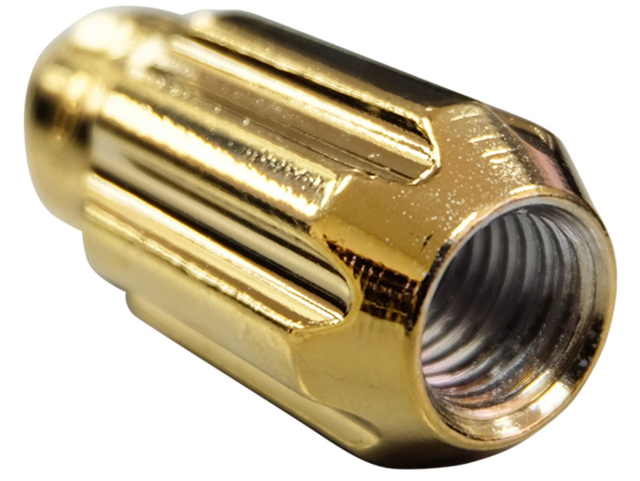 NRG M12 x 1.25 Steel Lug Nut Set Bullet Shape 21 pc Chrome Gold