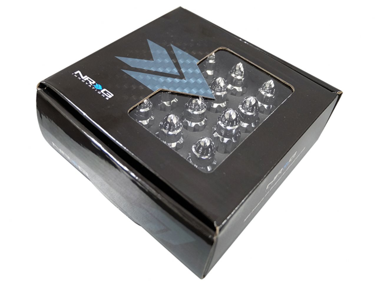 NRG M12 x 1.25 Steal Lug Nut Set Bullet Shape 21 pc Silver W/ Lock Key