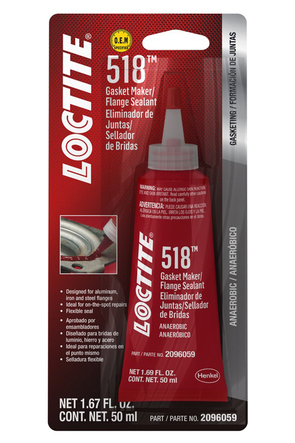 Loctite Gasket Maker 518 Anaerbc 50ml/1.69oz LOC2096059