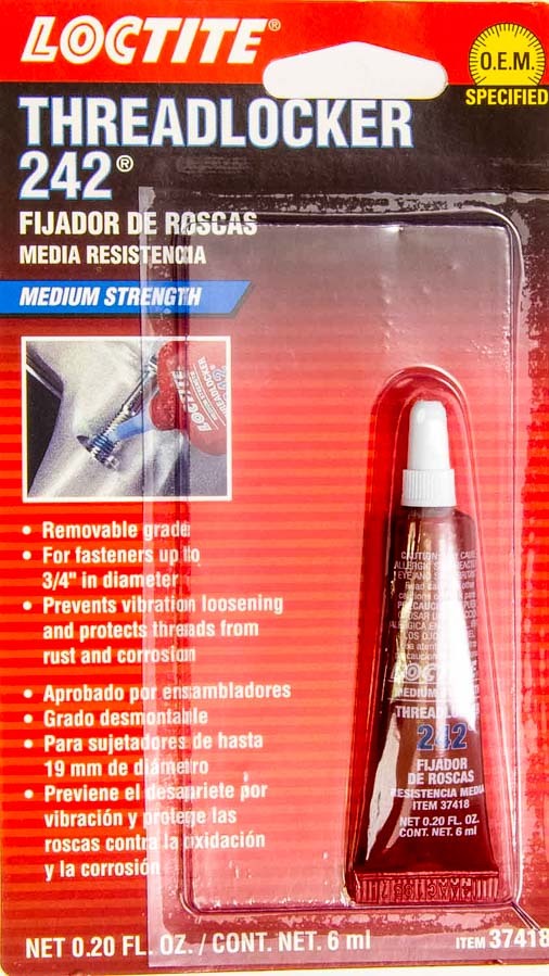 Loctite Threadlocker 242 Blue 6ml/.20oz LOC487229