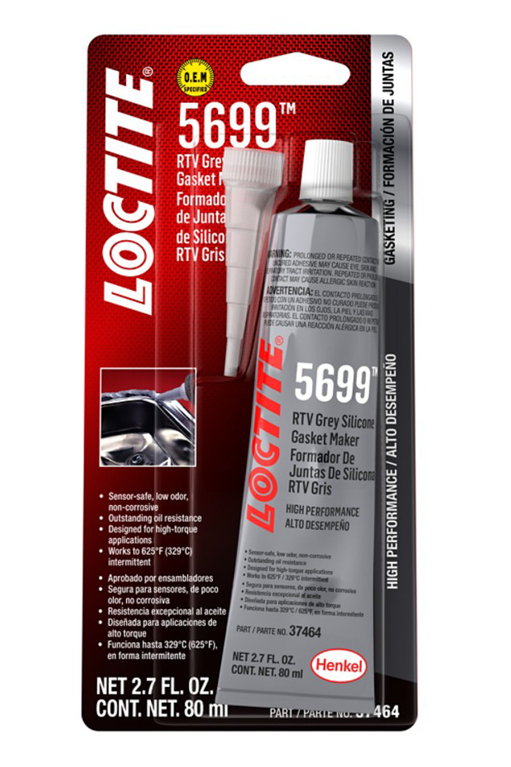 Loctite RTV 5699 Grey Silicone 80ml/2.7oz LOC491982