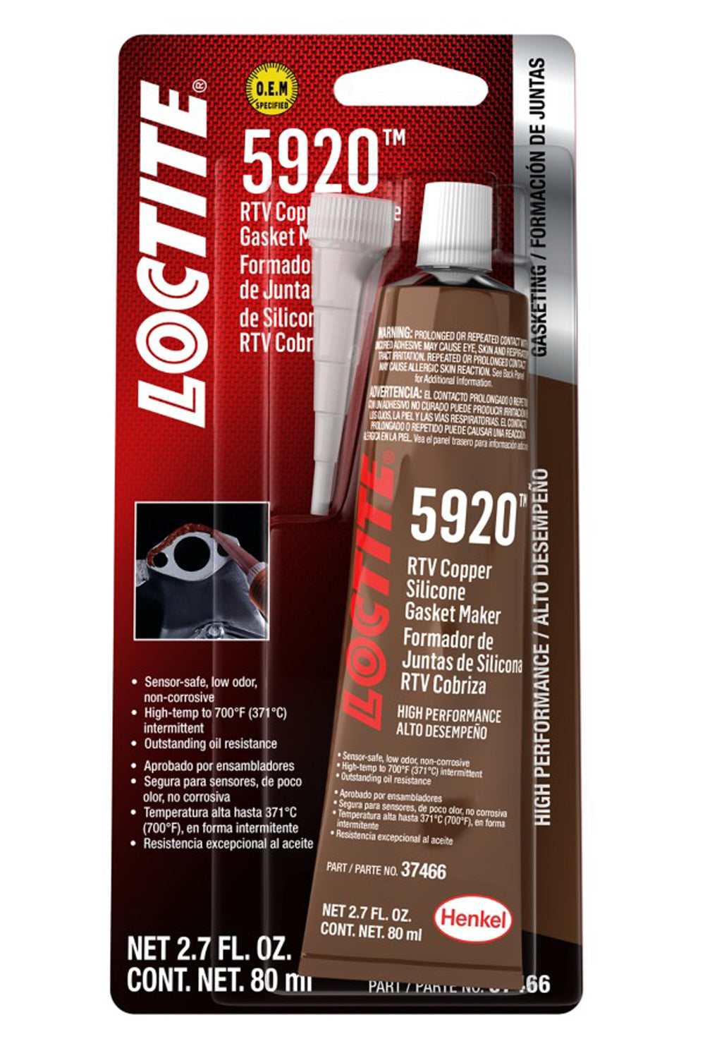 Loctite RTV 5920 Copper Silicone 80ml/2.7oz LOC491984