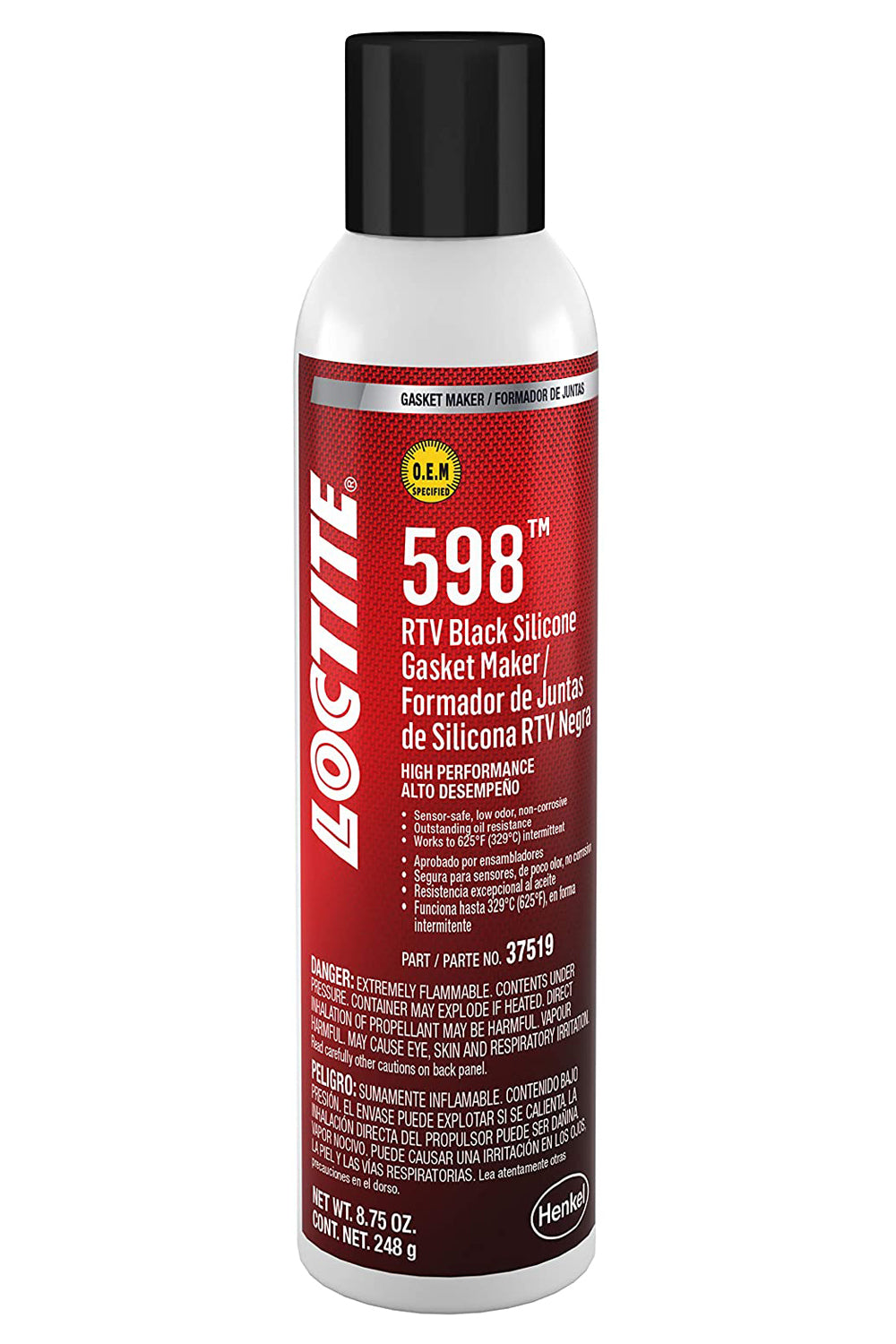Loctite RTV 598 Black High Perfo rmance Silicone 8.75oz LOC495075