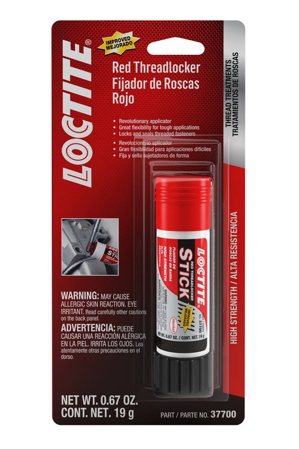 Loctite Threadlocker Red Stick 19g/.67oz LOC511535