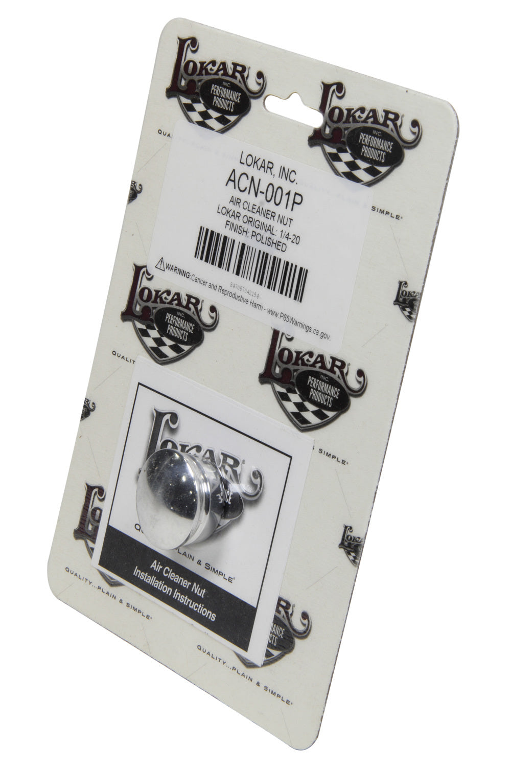 Lokar Air Cleaner Nut Lokar Original 1/4-20 Polished LOKACN-001P
