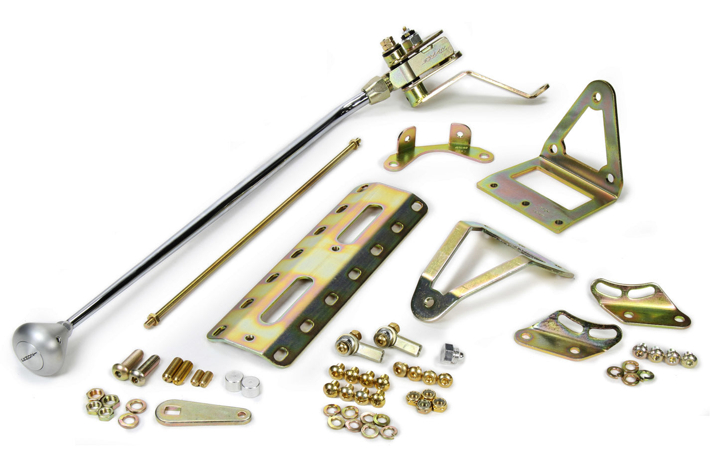 Lokar 23in TH-350 Shifter w/ Brushed Alum Mush. Knob LOKCM350AM