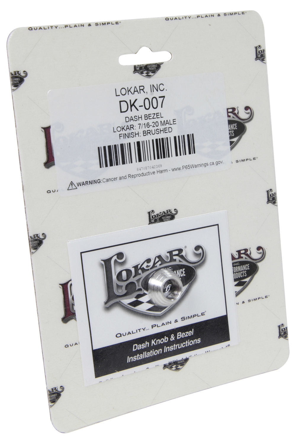 Lokar Dash Bezel Lokar 7/1 6-20 Male Brushed LOKDK-007