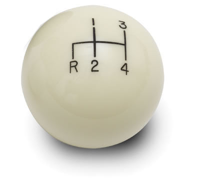 Lokar 2in Shift Knob Ivory 4 Speed LOKSK-6890