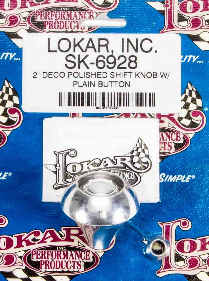 Lokar 2in Shift Knob Deco Polished w/Button LOKSK-6928