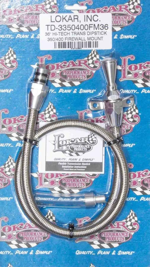 Lokar 36in Trans Dipstick 350/400 Firewall Mount LOKTD-3350400FM36