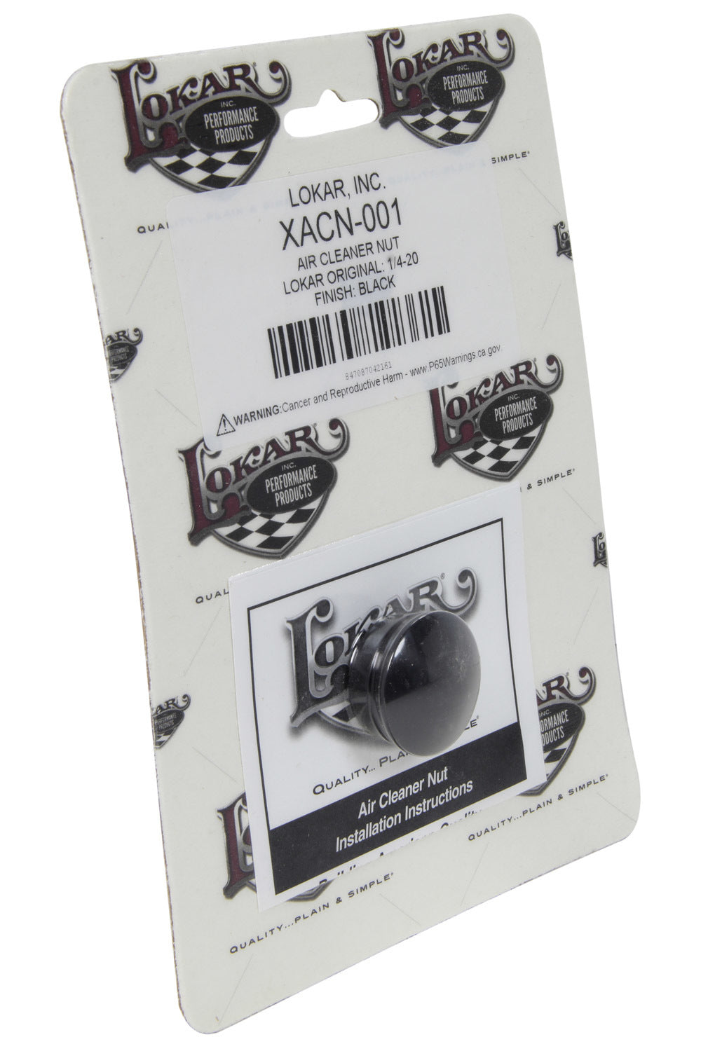 Lokar Air Cleaner Nut Lokar Original- 1/4-20 Black LOKXACN-001