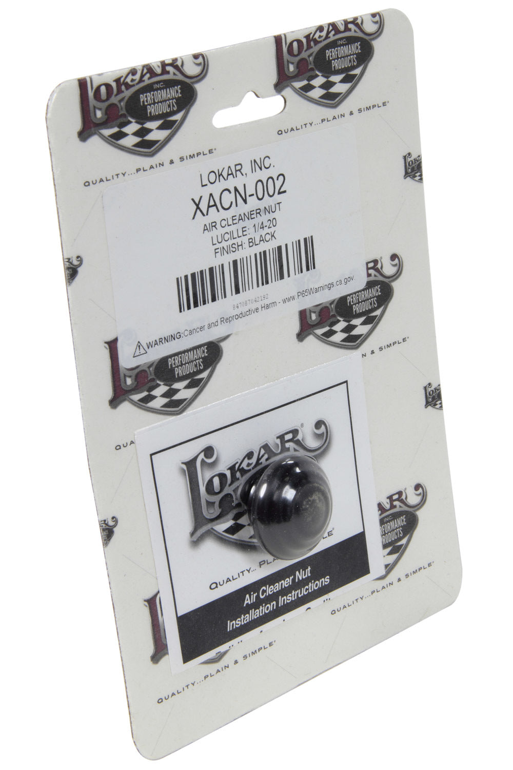 Lokar Air Cleaner Nut Lucill E 1/4-20 Black LOKXACN-002