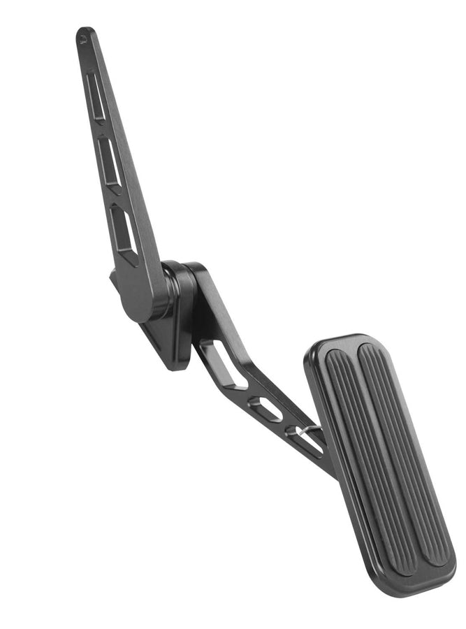 Lokar Blk XL Billet Aluminum Throttle Pedal w/Rubber LOKXBFG-6012