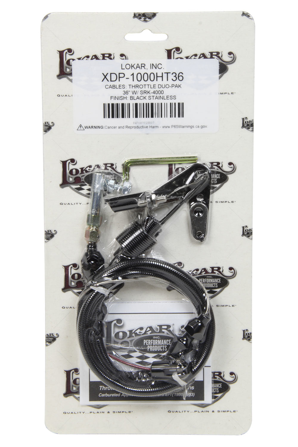 Lokar 36in Duo Pack Throttle Cable Black LOKXDP-1000HT36