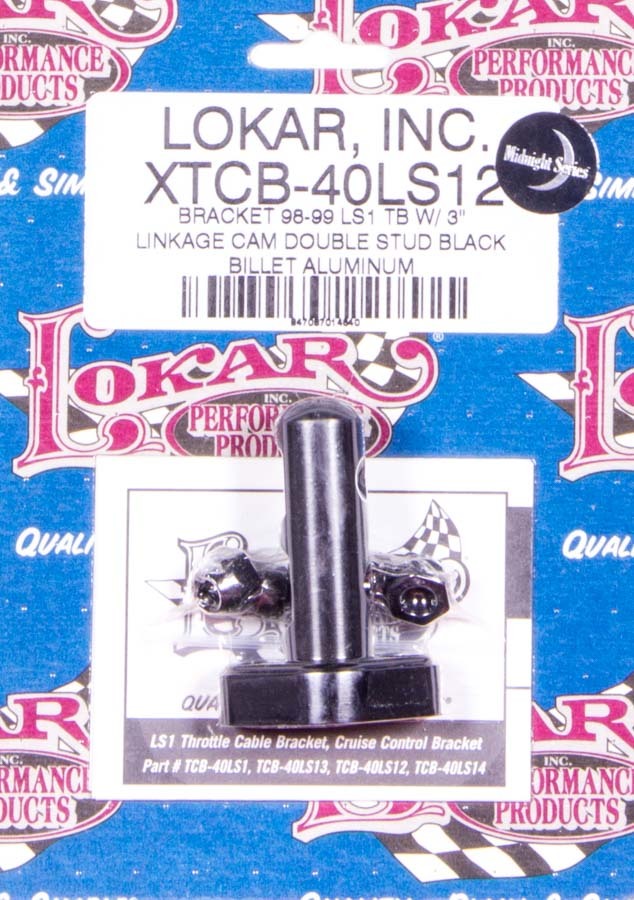 Lokar LS1 Throtle Cable Brackt Black LOKXTCB-40LS12