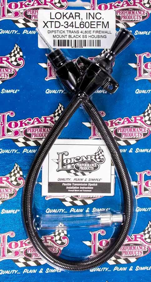 Lokar Black Trans Dipstick GM 4L60E Firewall Mount LOKXTD-34L60EFM