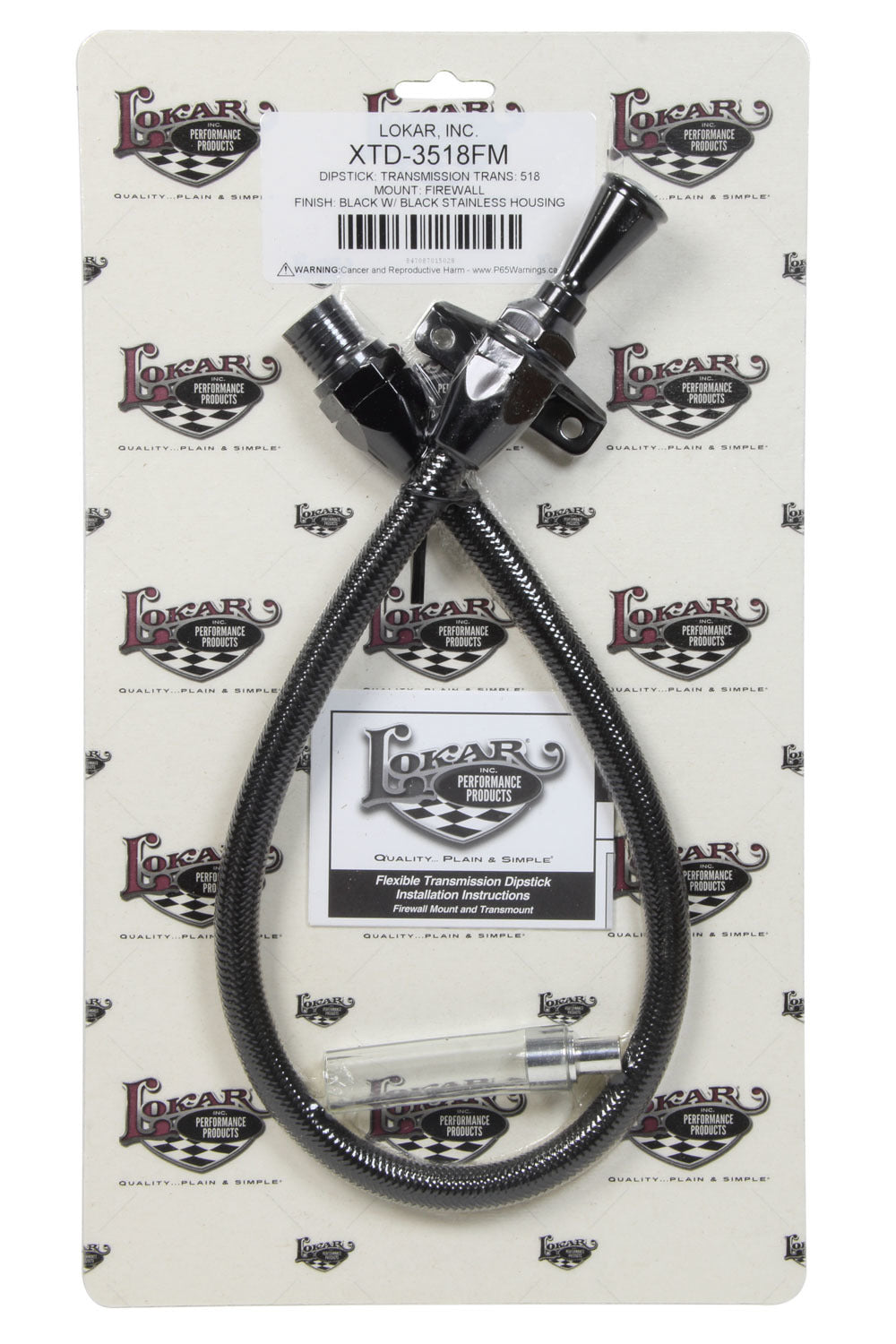 Lokar DIPSTICK TRANS 518 FIREW ALL MOUNT BLACK SS HOUSI LOKXTD-3518FM