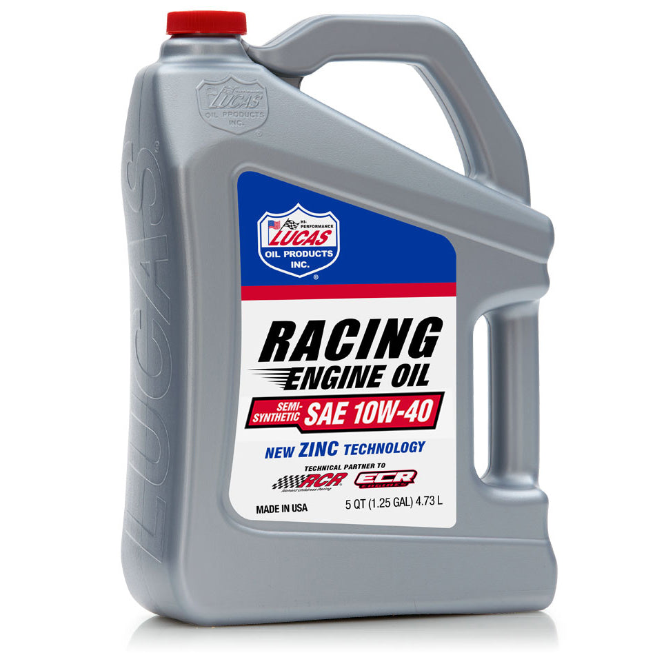 Lucas Oil 10w40 Semi Synthetic Racing Oil 5 Quart Jug LUC10913