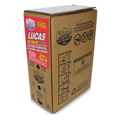 Lucas Oil Synthetic SAE 15W40 CK-4 Oil 6 Gallon Bag In Box LUC18065