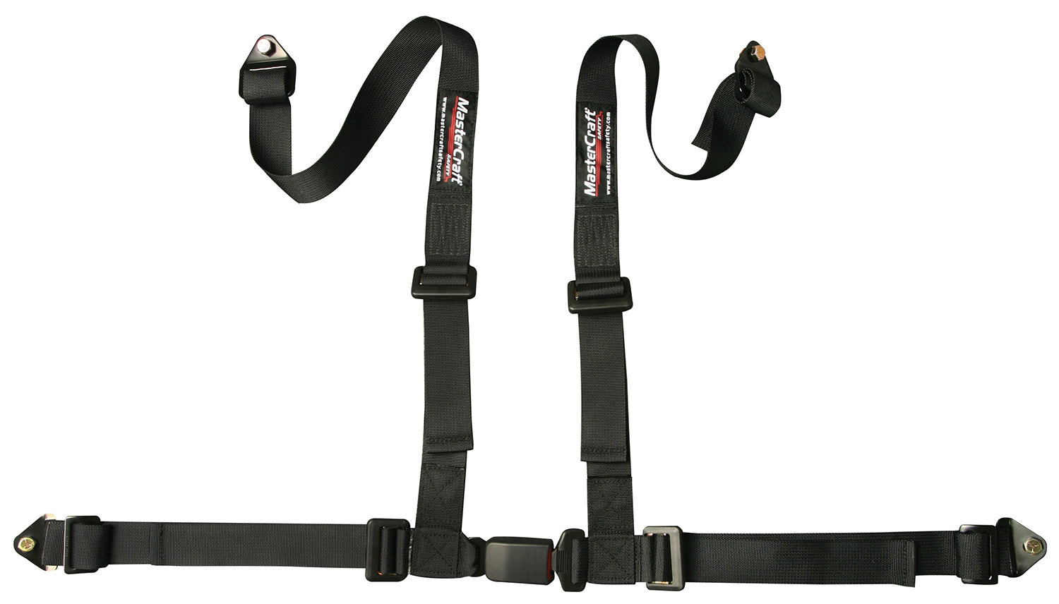 Mastercraft Seat Belt Restraint 2in 4 Point Bolt In Black MAS114004