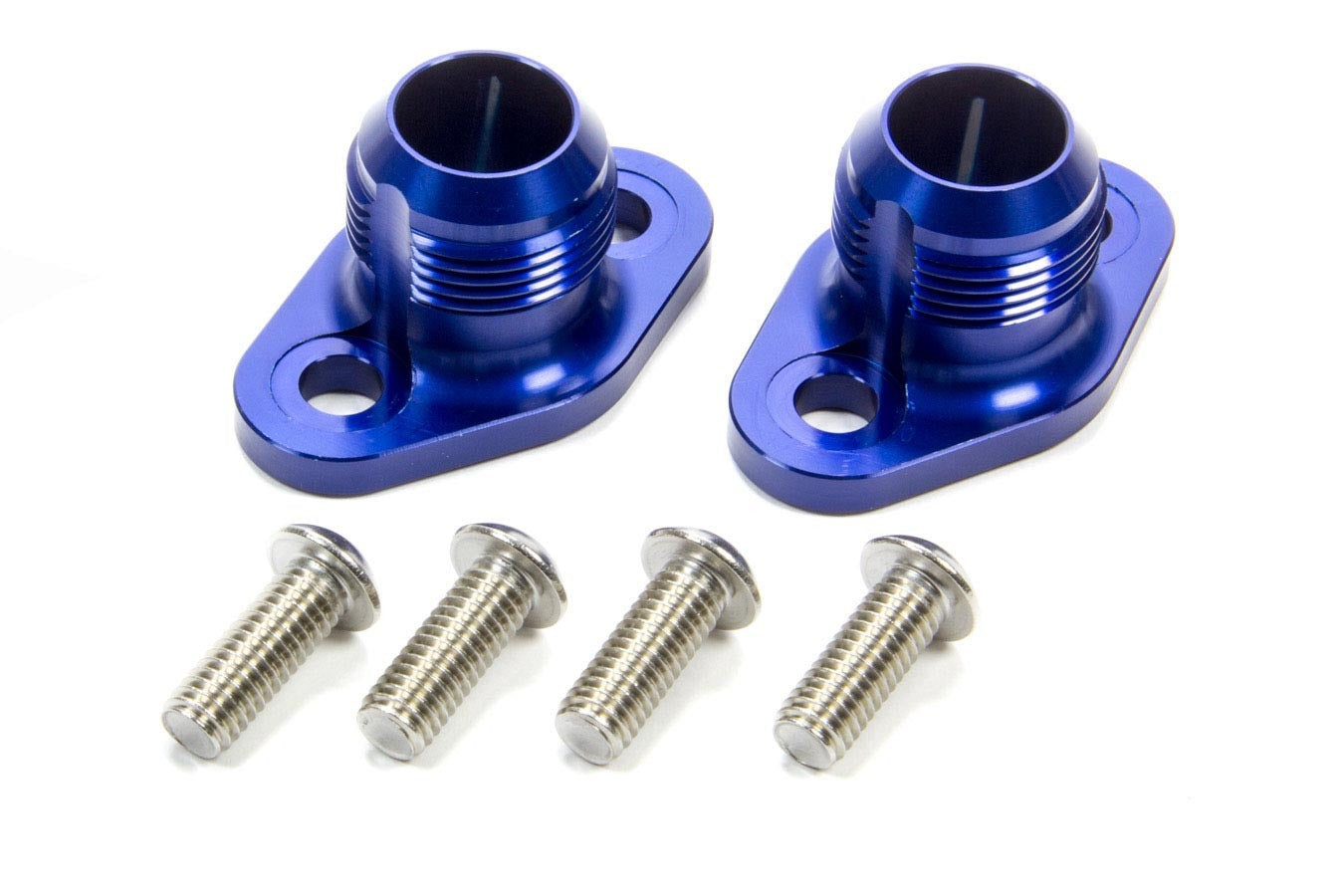 Meziere SBC #16 Water Pump Port Adapters - Blue (2pk) MEZWP8116ANB