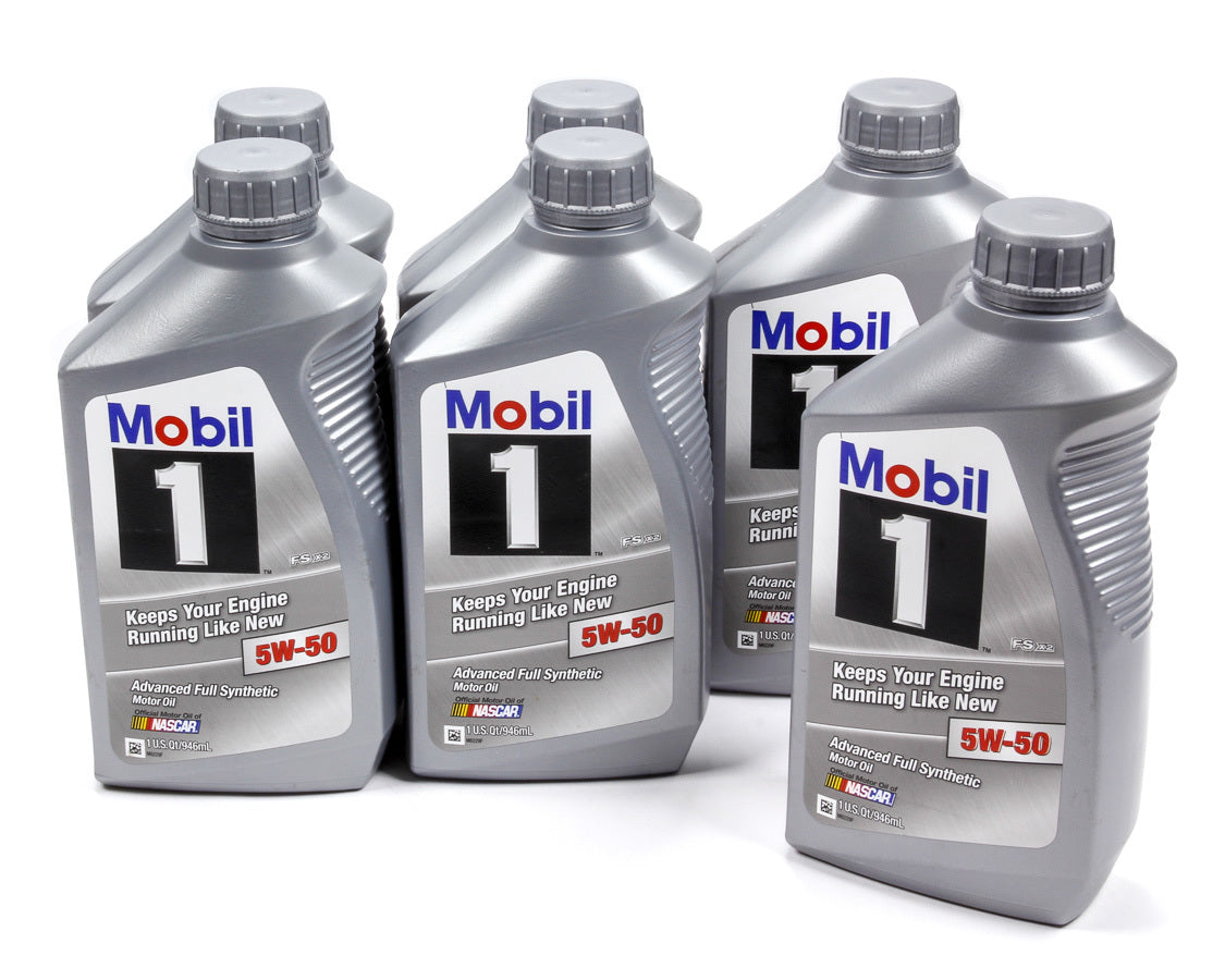 Mobil 1 5w50 Synthetic Oil Case 6x1 Qt. FS X2 MOB122075