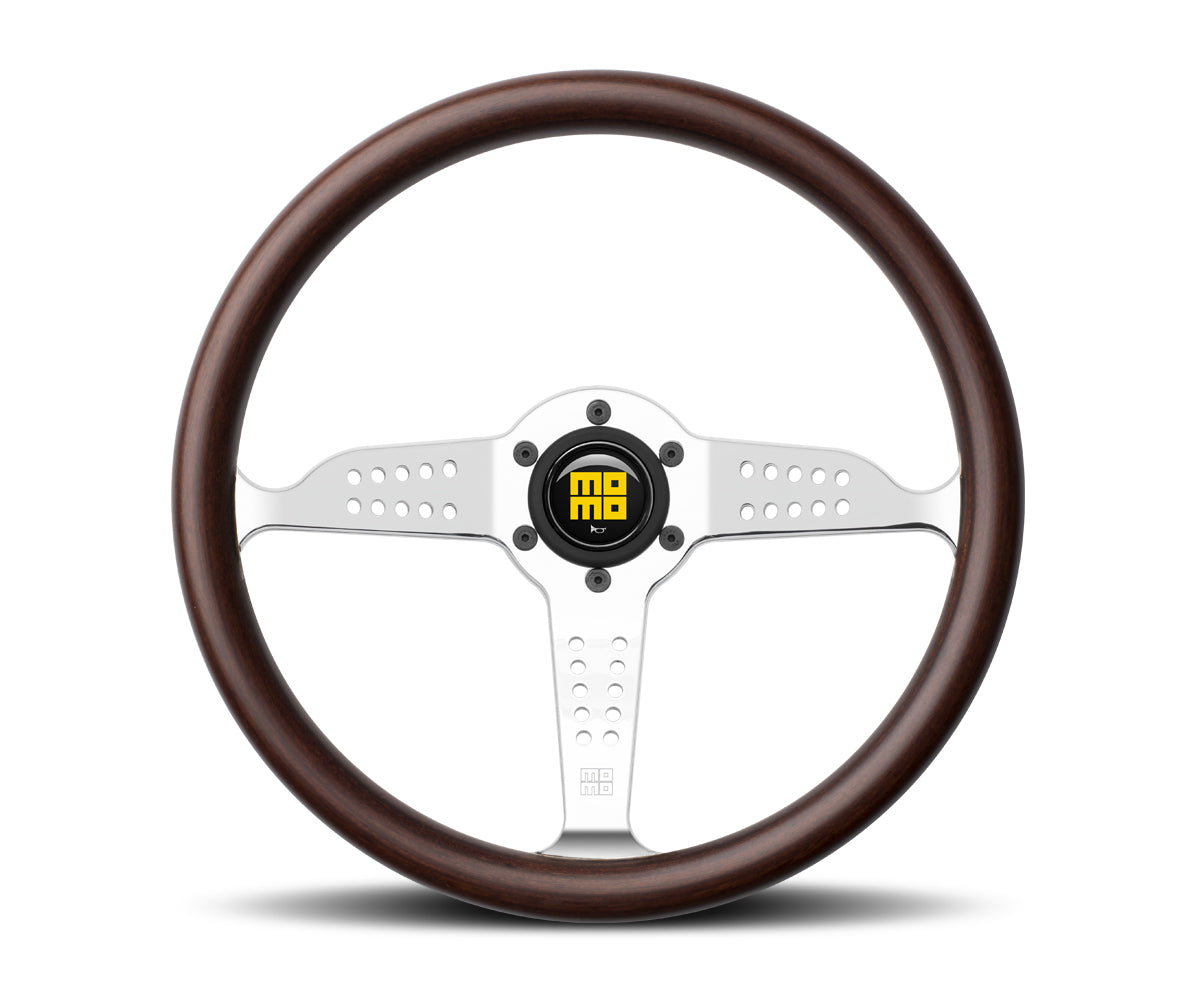 Momo Super Grand Prix Steerin g Wheel Wood/Pol. Silver MOMGRA35WDOP