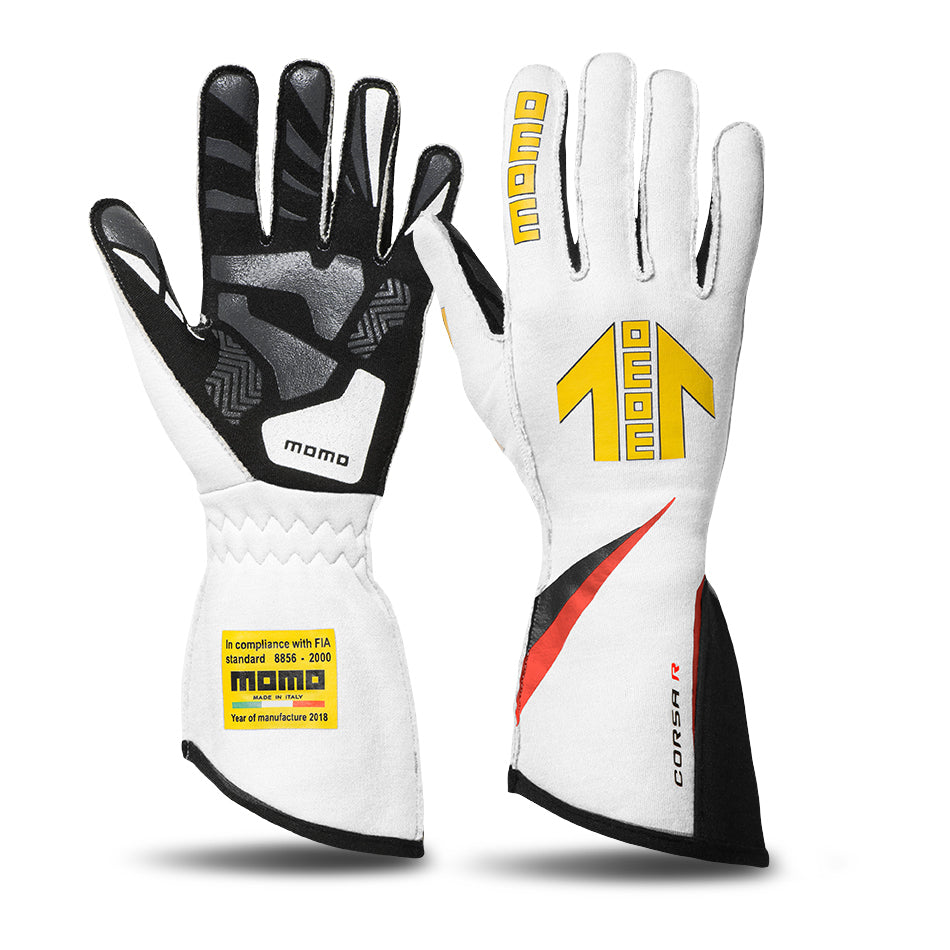 Momo Corsa R Gloves External Stitch Precurved Large MOMGUCORSAWHT11
