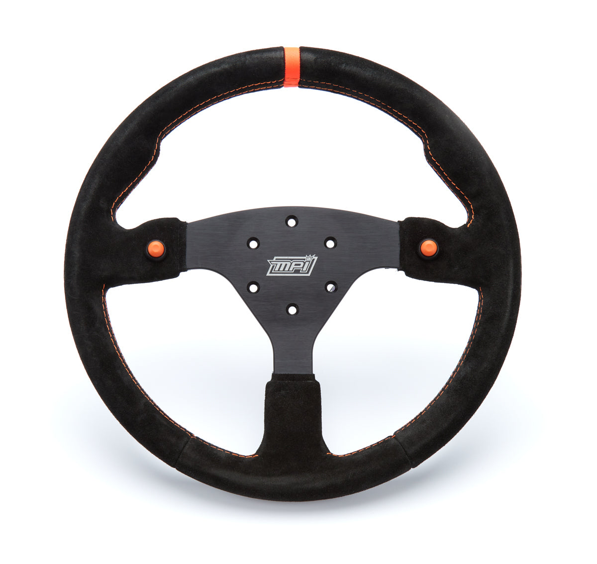 MPI USA 13.75 in Wheel Black Suede 6-Bolt Aluminum MPIMPI-F-14-2B