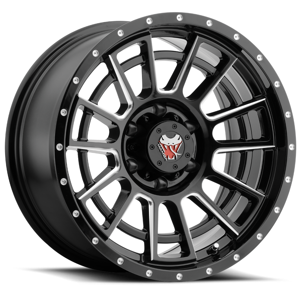 Mamba M22 Wheel Matte Black w/ Machined Ball Cut & Drill Holes 18x10 -24 6x135