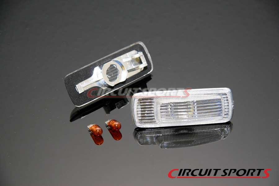 Circuit Sports Front Side Markers (Clear) - Nissan 240SX/180SX/Silvia ('89-94 S13)