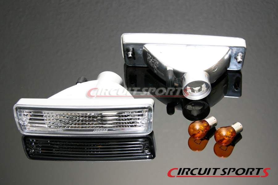 Circuit Sports Front Turn Signals (Clear) - Nissan 240SX/180SX ('89-90 USDM/JDM S13)