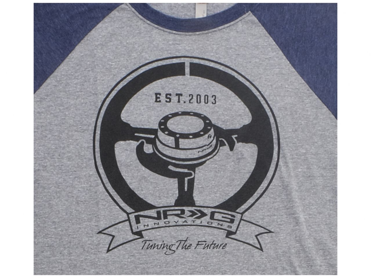 NRG Established 3/4 Baseball T Vintage Blue / Heather Grey