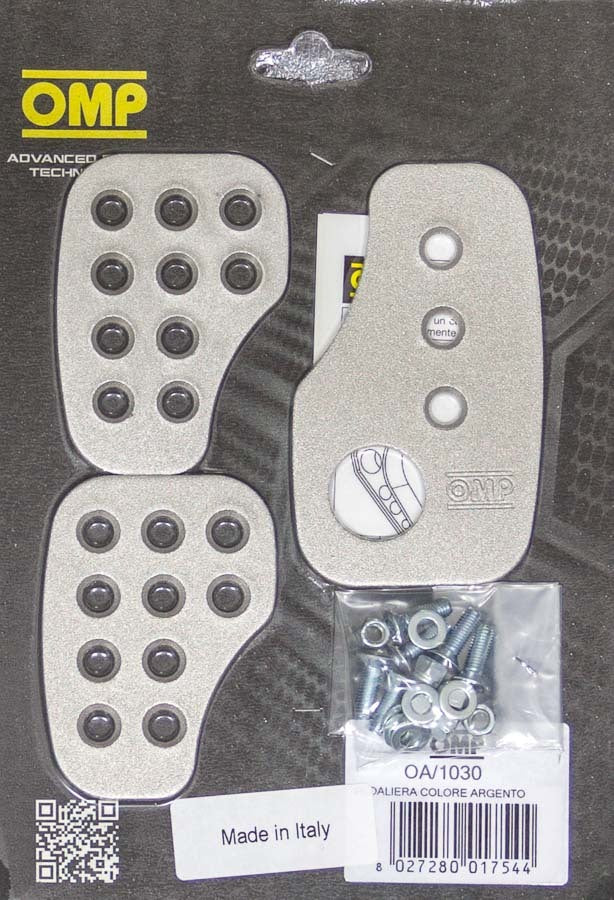 OMP 3 Pedal Set Smooth Aluminium OMPOA1030