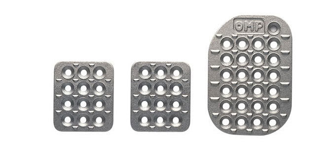 OMP 3 Pedal Set Sandblasted Aluminum OMPOA1863