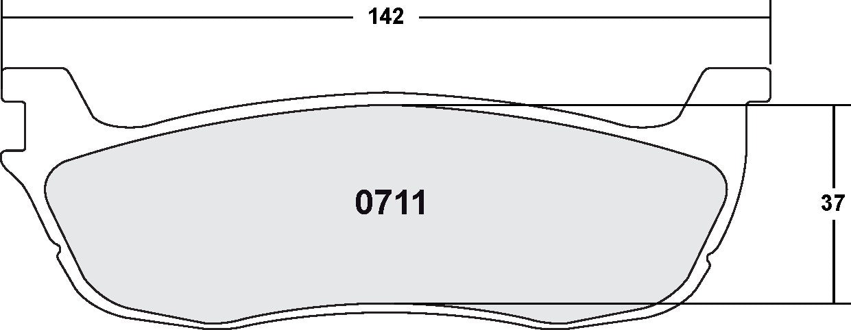 performance friction disc brake pad set frsport 0711.20