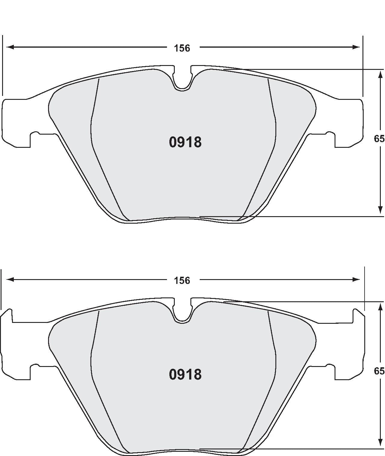 performance friction disc brake pad set frsport 0918.10